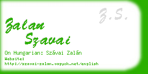 zalan szavai business card